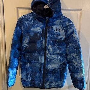 Under Armour Kids Puffer Jacket in Blue Pattern